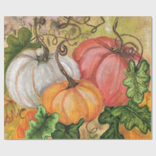 Pompoenen - Waterverf Art Cadeaupapier