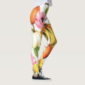 Pompoenen Zonnebloemen: Waterverf Patroon Design Leggings (Rechts)