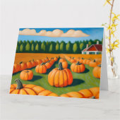 pompoenenveld met huis kaart (Gele Bloem)