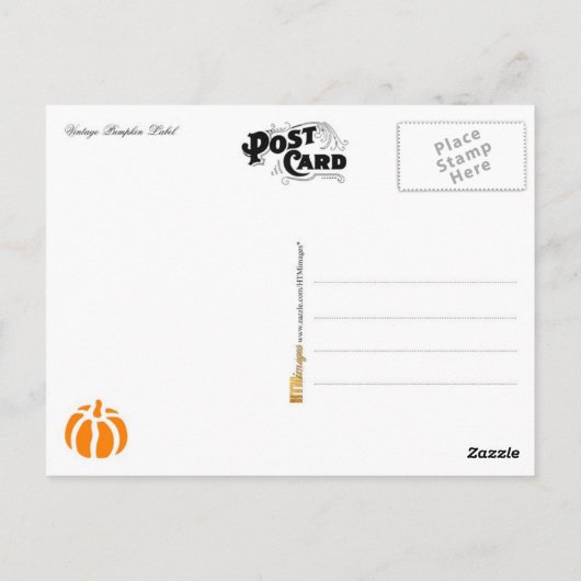 pompoenetiket briefkaart (Achterkant)