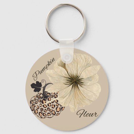 pompoenfleur sleutelhanger (Voorkant)