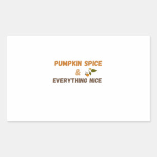 Pompoengekruid & Alles is Mooie Herfst Esthetiek Rechthoekige Sticker