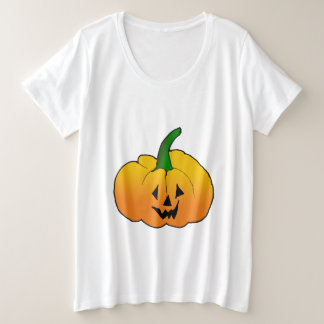 Pompoengesicht grote maat t-shirt