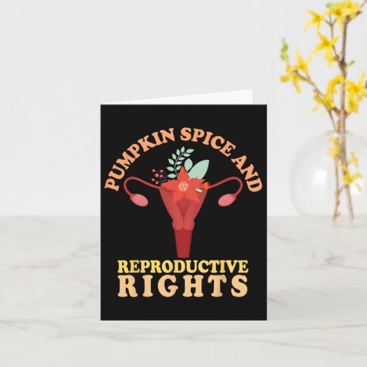 Pompoengewürz en Reproductieve Rechten Herfst Femi Kaart (Gele Bloem)