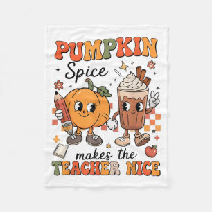 Pompoengewürz maakt leraar aardig herfst thanksgiv fleece deken