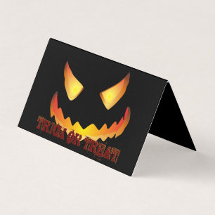 Pompoengezicht 2 voor Halloween Kaart