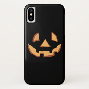 Pompoengezicht voor Halloween iPhone X Hoesje