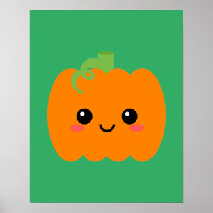 Pompoengrafische poster, Kinderkamer Muur Kunst Poster