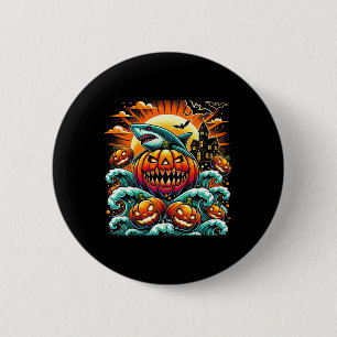 pompoenhaai Halloween Ronde Button 5,7 Cm