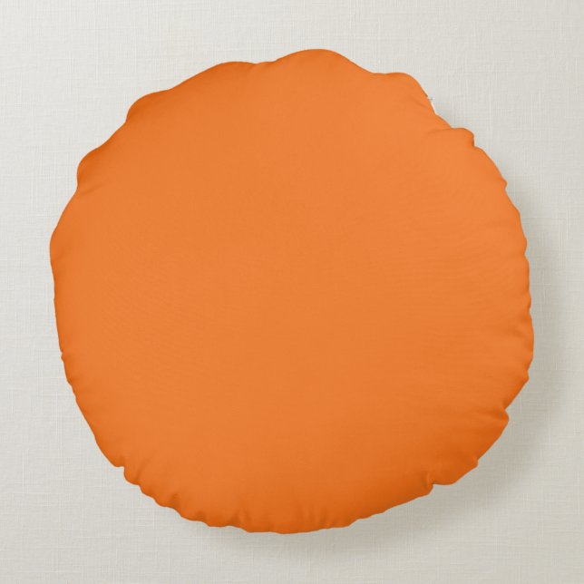 Pompoenhex-code FF7518 Rond Kussen (Achterkant)
