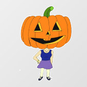 pompoenhoofd chibi raamsticker (Vel)