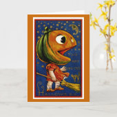  pompoenhoofd kaart (Gele Bloem)