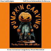 Pompoenhoofd vogelverschrikker spooky carving part kaart