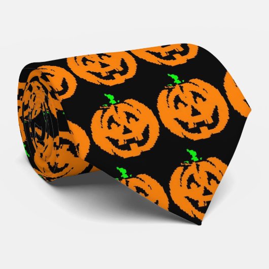 PompoenJack-o-lantern Stropdas (Opgerold)