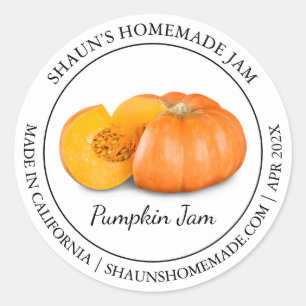 Pompoenjam Modern label