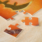 pompoenkantonnetje met rode halloween legpuzzel (Zijkant)