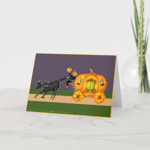 Pompoenkoets Sleepy Hollow Halloween Kaart