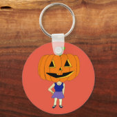 pompoenkop chibi girl sleutelhanger (Voorkant)