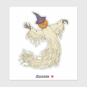 Pompoenkop Spook Halloween Kunst Sticker