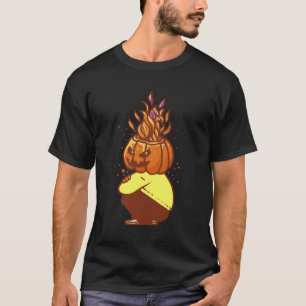 Pompoenkop Squat Krijger Halloween Fitness T-shirt