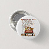 Pompoenkoppen Ronde Button 3,2 Cm (Voorkant /achterkant)
