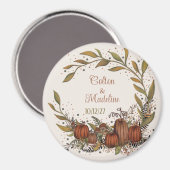 Pompoenkrans Inspirivity Bruiloft Herfst Magneet (Voorkant / Achterkant)