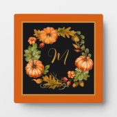 Pompoenkrans monogram fotoplaat (Voorkant)