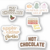 Pompoenkruid, appelcider, warme chocolademelk sticker (Voorkant)