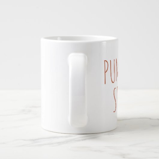 "Pompoenkruid" Eenvoudige moderne boerderij Extra Grote Beker (Achterkant)