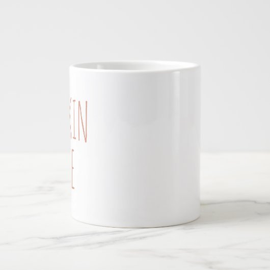 "Pompoenkruid" Eenvoudige moderne boerderij Extra Grote Beker (Voorkant)