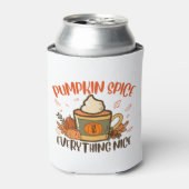 Pompoenkruid en alle mooie Herfst Halloween Blikjeskoeler (Blikje Voorkant)