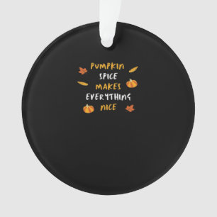 Pompoenkruid en alles leuke essentiële slogan ornament