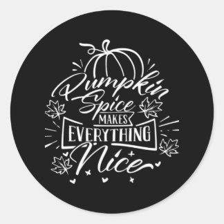 Pompoenkruid en alles mooi - Viral Autumn Q Ronde Sticker