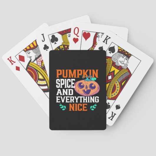 Pompoenkruid en alles wat mooi is pokerkaarten (Achterkant)