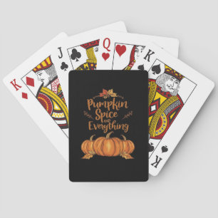 Pompoenkruid en alles wat Nice Halloween bevat Pokerkaarten