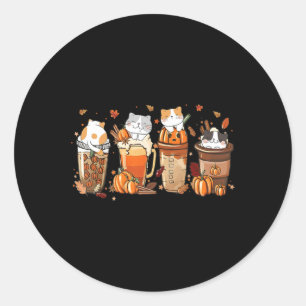 Pompoenkruid, latte kostuum voor katten, luifel ronde sticker
