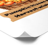 Pompoenkussen & Oogstwensen Herfst Design Oversi Poster (Hoek)