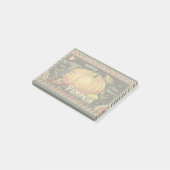 Pompoenlabel Antiek vlindermerk Post-it® Notes (Schuin)