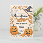 Pompoenlantaarns & Spooky Night Kaart (Staand voorkant)