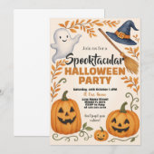 Pompoenlantaarns & Spooky Night Kaart (Voorkant / Achterkant)