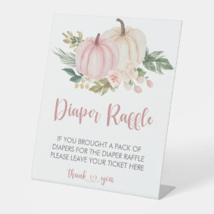Pompoenluier Raffle Baby shower voetstuk teken Reclamebord Met Voetstuk