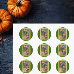  pompoenMan Ronde Sticker
