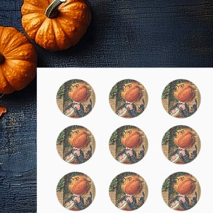  pompoenMan Ronde Sticker