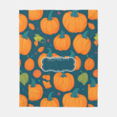 Pompoenmozaïek Kleurrijk Gepersonaliseerd Patroon Fleece Deken (Voorkant)