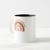 Pompoenontwerp Tweekleurige Koffiemok (Voorkant links)