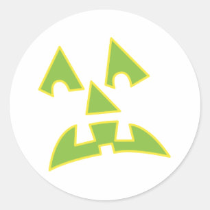 pompoenoogcontact-o-lantaarns gezicht ronde sticker