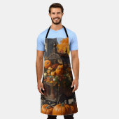 Pompoenoogst Elegance - Schort in drie maten (Gedragen)