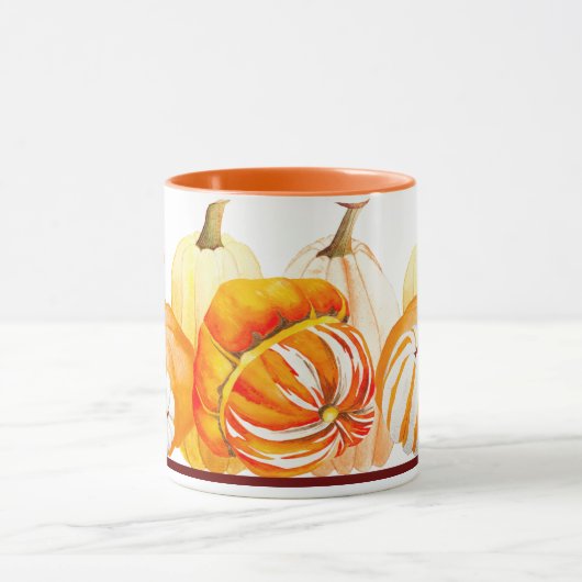 Pompoenoogst op een Combo-Mok - (3) Mok (Midden)