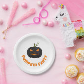 Pompoenpapier Bord met pompoen partij tekst (Feest)