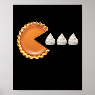 Pompoenpastei Thanksgiving Day Grappige Shirt Poster